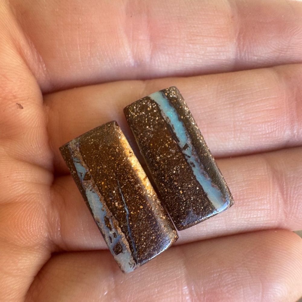 21.00 ctw genuine seto of boulder opals loose. Flashy - Picture 6 of 11